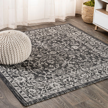 Palazzo Vine And Border Textured Weave Indoor/outdoor Area Rug